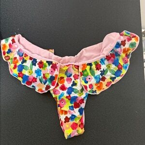 Floral Ruffle Bikini Bottom